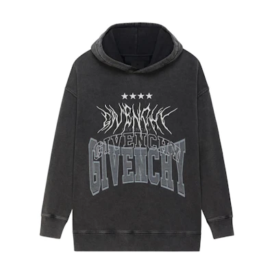 (Women) GIVENCHY FW22 Printed Pullover Hoodie Gray BWJ03E3ZB4-020