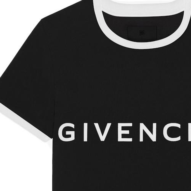Details for (W) Givenchy FW22 修身黑色T恤對比標誌印花設計 BW70BF3YAC-004