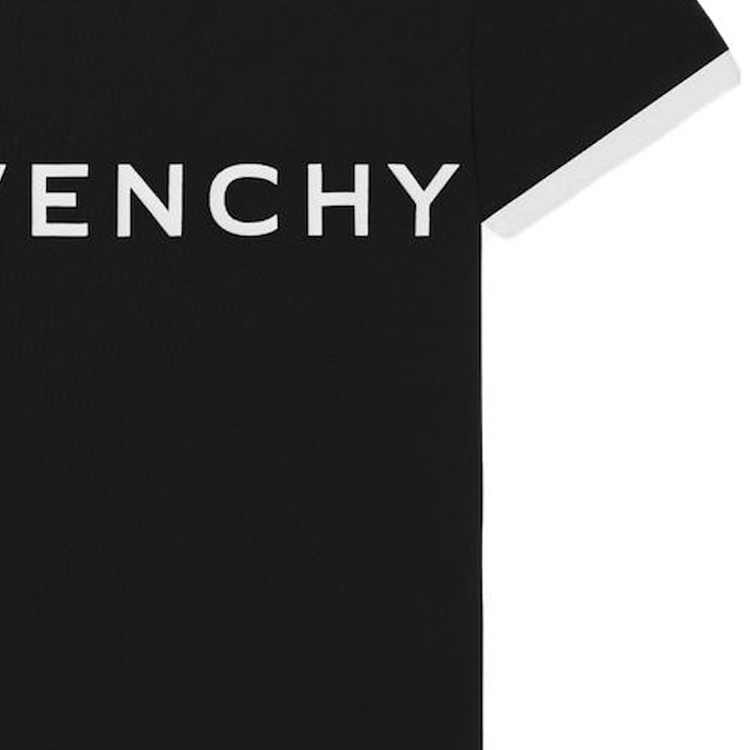 Sizing (W) Givenchy FW22 修身黑色T恤對比標誌印花設計 BW70BF3YAC-004
