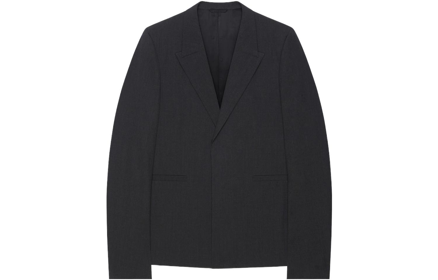 Order (W) 지방시 FW22 슬림 핏 싱글 브레스티드 블레이저 차콜 블랙 BM30CR13MP-025