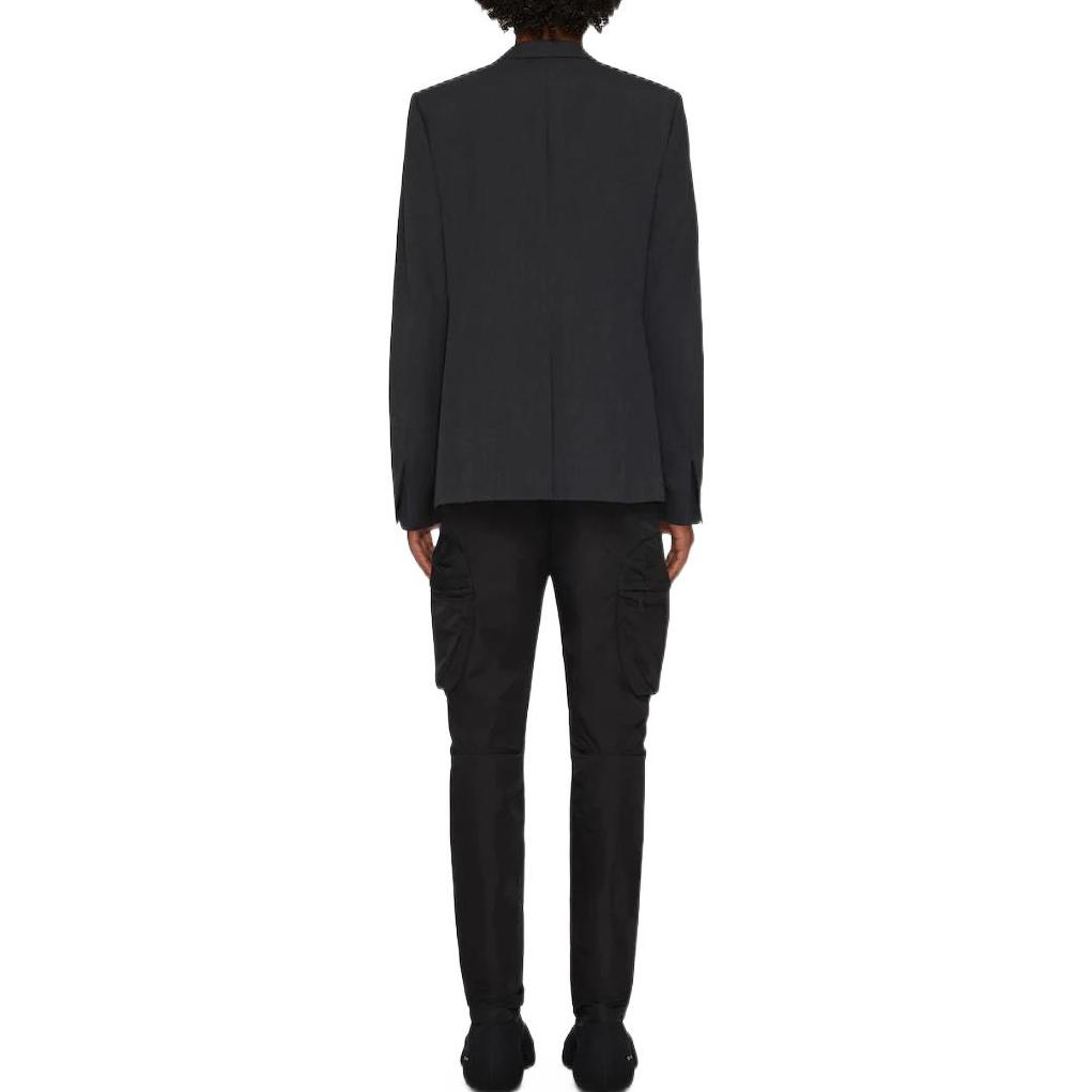 Shop (W) 지방시 FW22 슬림 핏 싱글 브레스티드 블레이저 차콜 블랙 BM30CR13MP-025