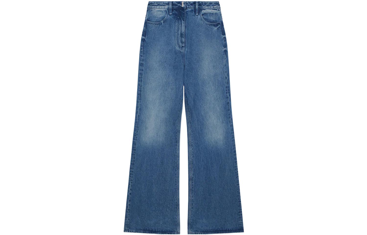 (Women) Givenchy FW22  Solid Wide-Leg Loose Jeans Blue. BW50WH50TX-400