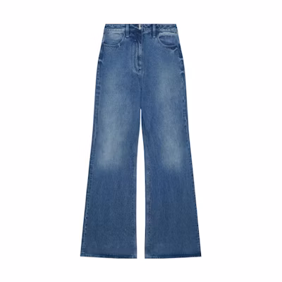 (Women) Givenchy FW22 Solid Wide-Leg Loose Jeans Blue. BW50WH50TX-400