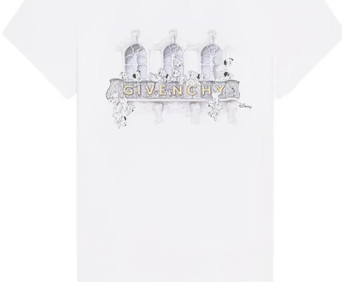 (Women) GIVENCHY FW22 White Dalmatian Logo Printed Oversized T-Shirt. BW707Z3ZAQ-100 Cheap (Women) GIVENCHY FW22 White Dalmatian Logo Printed Oversized T-Shirt. BW707Z3ZAQ-100