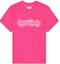 Buy (Women) GIVENCHY FW22 Creative Logo Pink Short Sleeve Casual T-Shirt for Women. BW707Z3ZAB-675