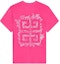 Lookbook (Women) GIVENCHY FW22 Creative Logo Pink Short Sleeve Casual T-Shirt for Women. BW707Z3ZAB-675