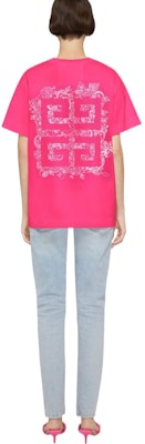 (Women) GIVENCHY FW22 Creative Logo Pink Short Sleeve Casual T-Shirt for Women. BW707Z3ZAB-675 Purchase (Women) GIVENCHY FW22 Creative Logo Pink Short Sleeve Casual T-Shirt for Women. BW707Z3ZAB-675