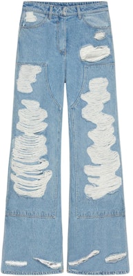 (W) 지방시 FW22 자수 디스트레스드 스트레이트 블루 여자 청바지 BW50WT50TU-452 Buy (W) 지방시 FW22 자수 디스트레스드 스트레이트 블루 여자 청바지 BW50WT50TU-452