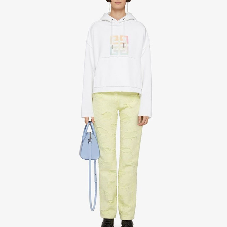 Details for (W) Sudadera Blanca para Mujer GIVENCHY FW22 con Logo Degradado. BWJ0303Z9Y-100