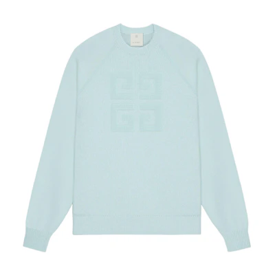 (Women) Givenchy FW22 Oversized Solid Logo Crewneck Pullover Sweater Women’s Sky Blue. BW908N4ZEQ-466