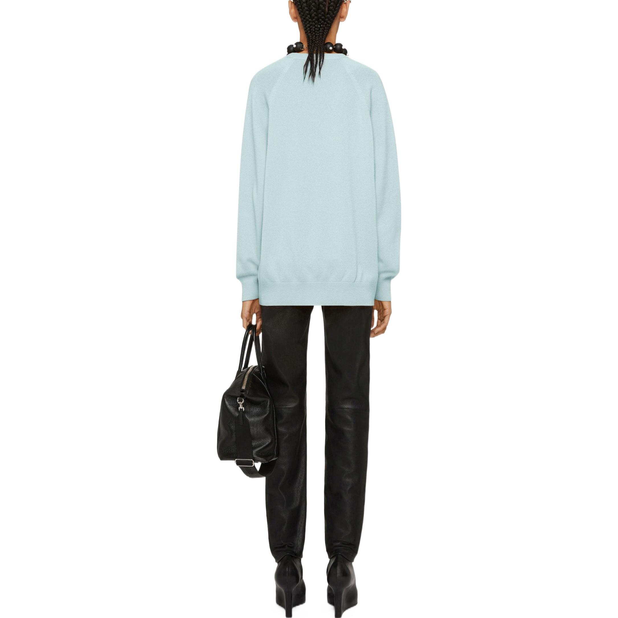 Shop (W) 纪梵希2022秋冬宽松款徽标圆领套头衫女款天蓝色毛衣 BW908N4ZEQ-466