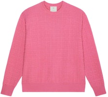 (Women) Givenchy FW22 Pink Mono Jacquard Crewneck Pullover Sweater . BW90FY4ZD8-670 (Women) Givenchy FW22 Pink Mono Jacquard Crewneck Pullover Sweater . BW90FY4ZD8-670
