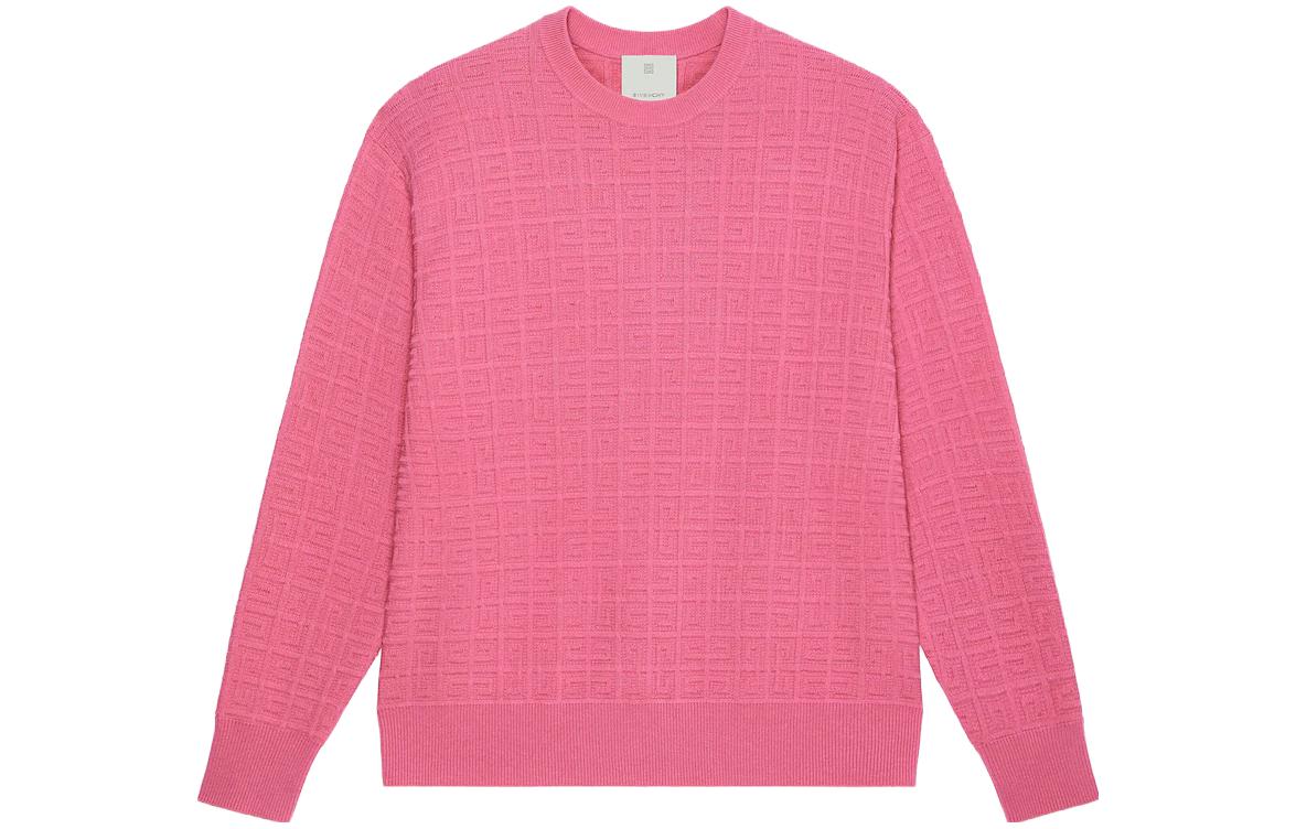 Order (Women) Givenchy FW22 Pink Mono Jacquard Crewneck Pullover Sweater . BW90FY4ZD8-670