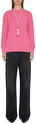 (Women) Givenchy FW22 Pink Mono Jacquard Crewneck Pullover Sweater . BW90FY4ZD8-670 Lookbook (Women) Givenchy FW22 Pink Mono Jacquard Crewneck Pullover Sweater . BW90FY4ZD8-670