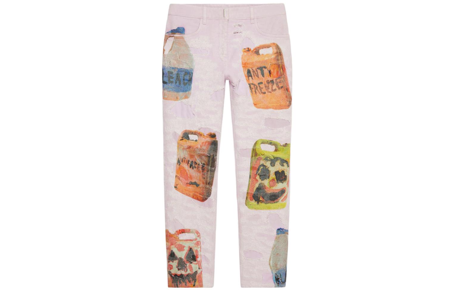 (Women) Givenchy FW22 Porcelain Print Straight-Leg Jeans Women’s Light Purple. BW50Q550RG-541