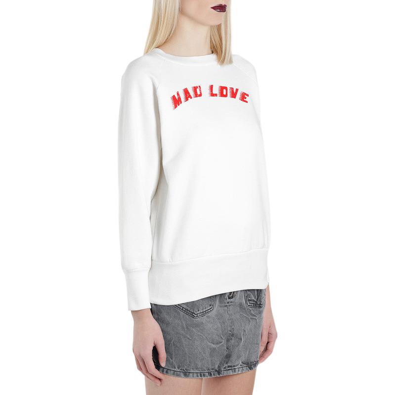 Shop (Women) Givenchy FW22 White Slim-Fit Logo Print Sweatshirt BW70533Z0S130