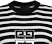 Shop (W) GIVENCHY FW23 Sweater Crewneck Hitam Striped Logo Bordir. BW90NZ4ZL1-001