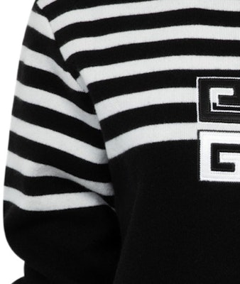 (W) GIVENCHY FW23 Sweater Crewneck Hitam Striped Logo Bordir. BW90NZ4ZL1-001 Purchase (W) GIVENCHY FW23 Sweater Crewneck Hitam Striped Logo Bordir. BW90NZ4ZL1-001