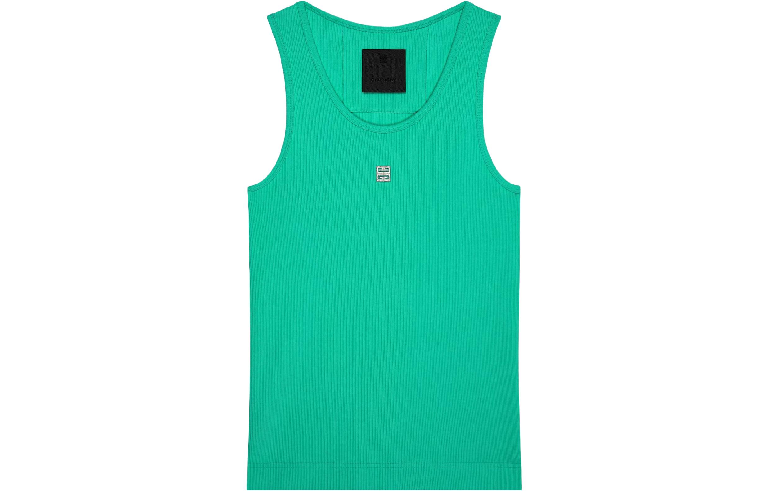 Details for (W) 지방시 FW23 솔리드 리브드 크루넥 캐주얼 탱크탑 BW70CH311T-532