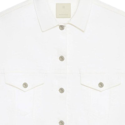 (W) GIVENCHY FW23 Jaket Kasual Fit Longgar Putih Single-Breasted BW00JW5Y4J-100 Details for (W) GIVENCHY FW23 Jaket Kasual Fit Longgar Putih Single-Breasted BW00JW5Y4J-100