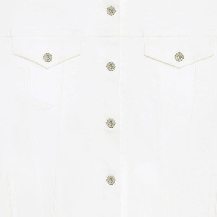 Sizing (W) GIVENCHY FW23 Jaket Kasual Fit Longgar Putih Single-Breasted BW00JW5Y4J-100