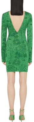 (W) 纪梵希FW23绿色花卉提花长袖迷你连衣裙女士款 BW21TD4ZJP-366 Purchase (W) 纪梵希FW23绿色花卉提花长袖迷你连衣裙女士款 BW21TD4ZJP-366