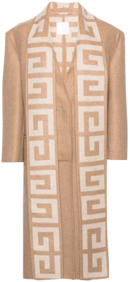 (W) Abrigo Midi de Manga Larga Givenchy FW23 con Parche de Logo en Marrón Claro. BWC0CR14NZ-238 Buy (W) Abrigo Midi de Manga Larga Givenchy FW23 con Parche de Logo en Marrón Claro. BWC0CR14NZ-238