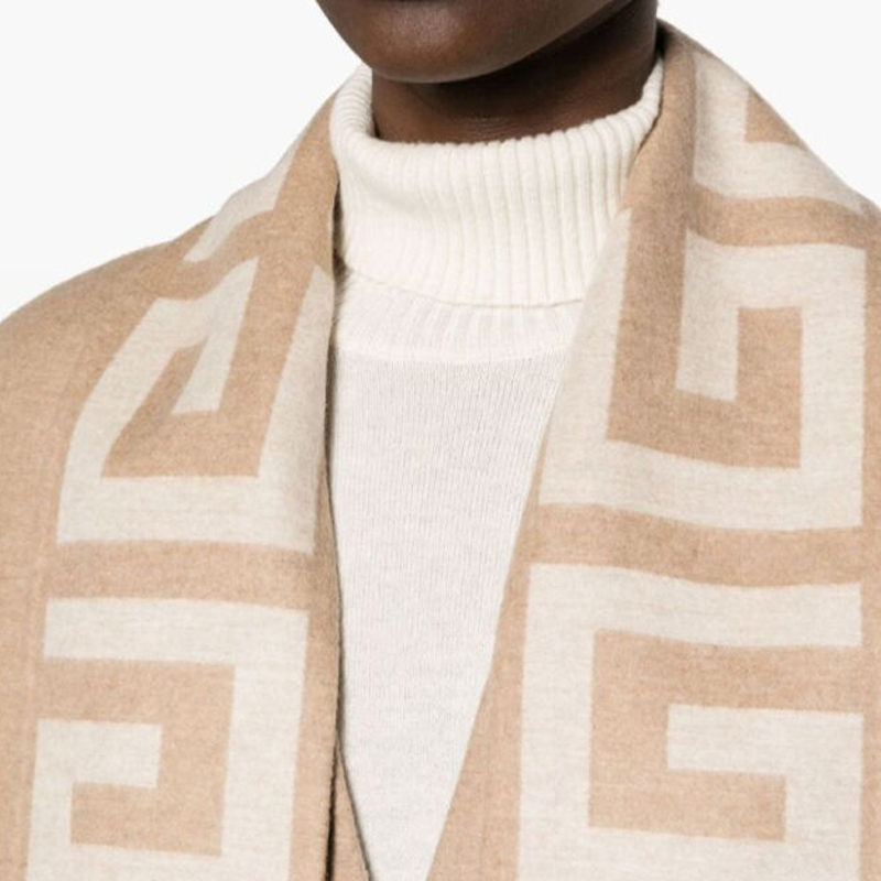 (Women) Givenchy FW23 Logo Patch Long-Sleeve Midi Coat  in Light Brown BWC0CR14NZ-238 圖 6