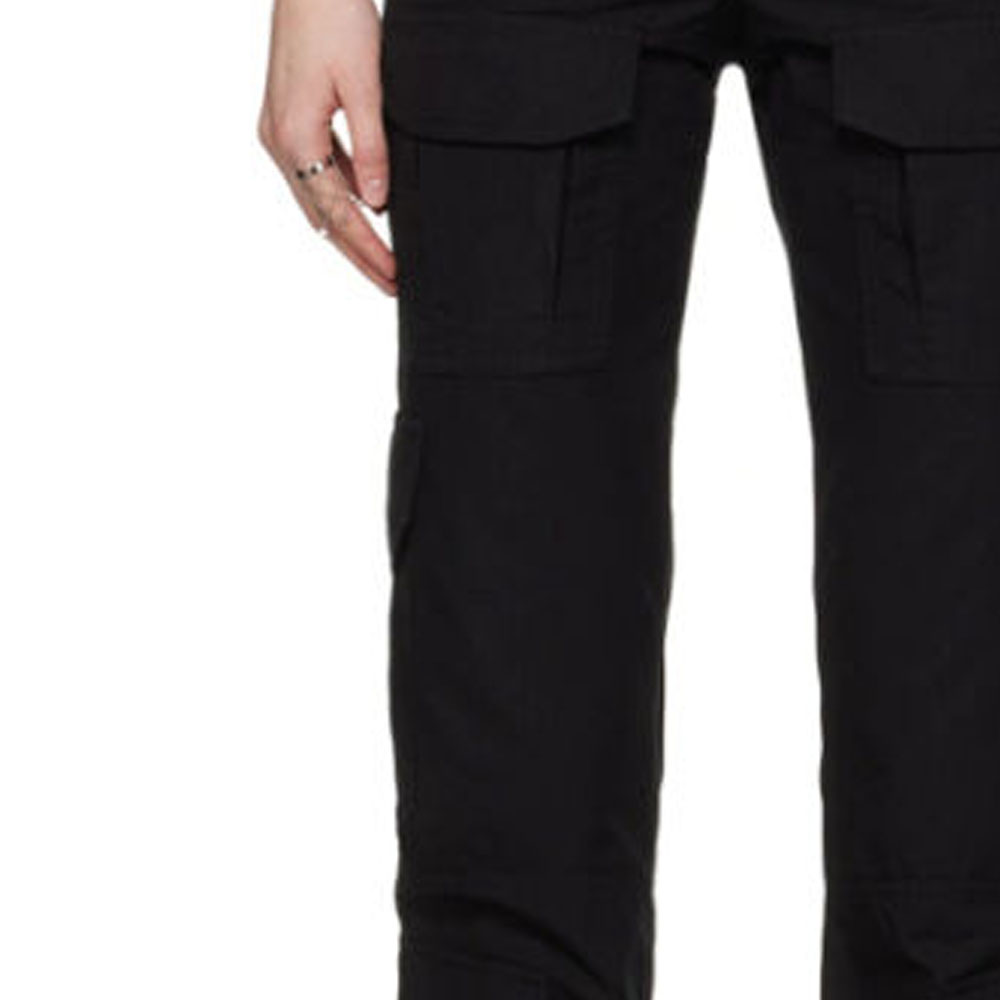 Sizing (W) ジバンシィ FW23 ソリッドカラージップポケットカジュアルパンツ ウィメンズ ブラック BW511H14TW-001