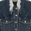 Purchase (W) GIVENCHY FW24 Jaket Denim Biru dengan Bordir Renda dan Satu Kancing. BW00QCG1ZS-420