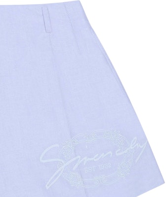 (W) ジバンシィ FW24 無地 刺繍バッジ ジッパーショーツ ライトブルー BW515GG1ZE-453 Purchase (W) ジバンシィ FW24 無地 刺繍バッジ ジッパーショーツ ライトブルー BW515GG1ZE-453