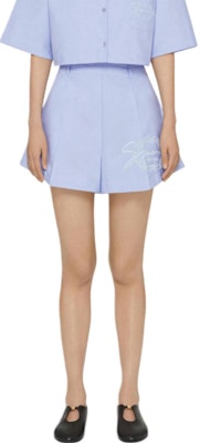 (W) ジバンシィ FW24 無地 刺繍バッジ ジッパーショーツ ライトブルー BW515GG1ZE-453 Details for (W) ジバンシィ FW24 無地 刺繍バッジ ジッパーショーツ ライトブルー BW515GG1ZE-453