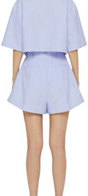 (W) ジバンシィ FW24 無地 刺繍バッジ ジッパーショーツ ライトブルー BW515GG1ZE-453 Sizing (W) ジバンシィ FW24 無地 刺繍バッジ ジッパーショーツ ライトブルー BW515GG1ZE-453