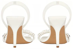 Shop Givenchy Givenchy G 鍊條編織皮革涼鞋 女款 象牙白