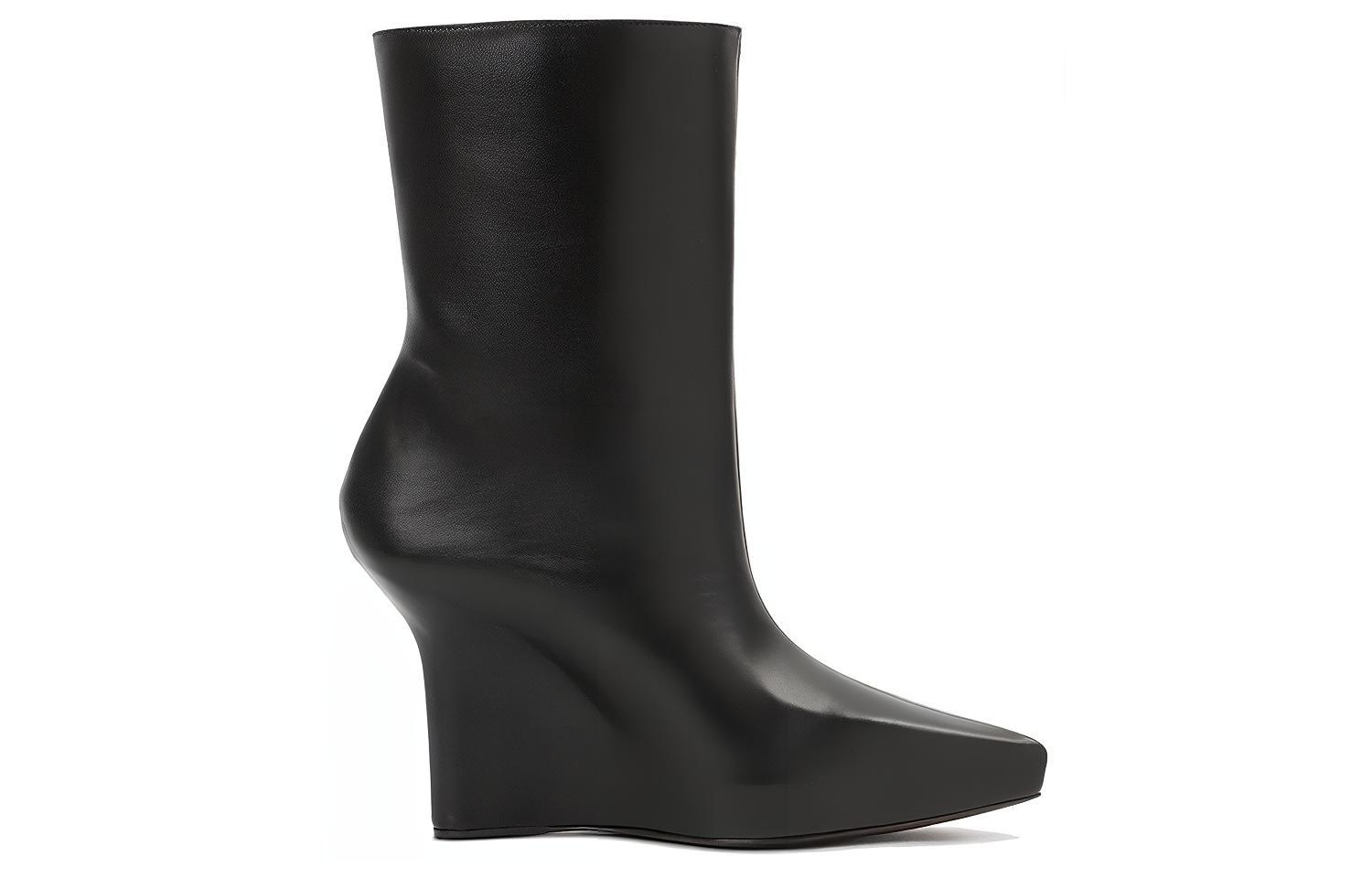 Lookbook (Women) Givenchy G-Lock Leather Wedge Boots 'Black' BE6041E1M1-001