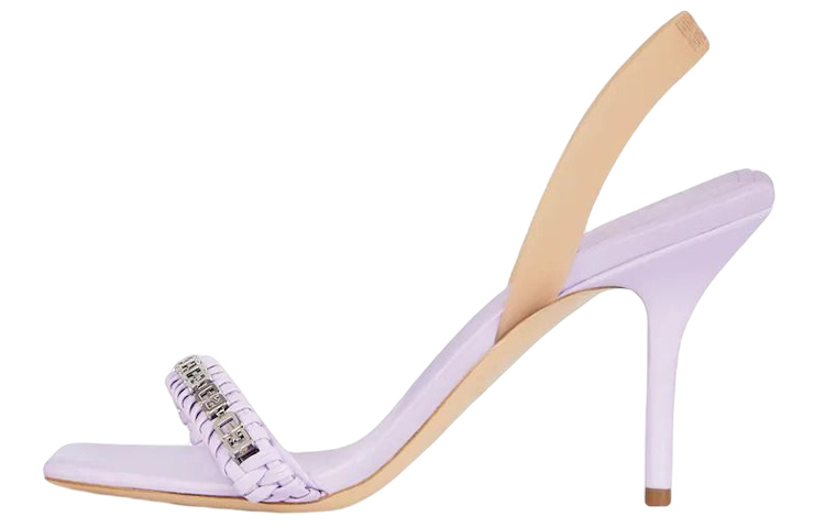 (Women) Givenchy G Chain Woven Leather Sandals 'Purple' BE306JE1DR-596
