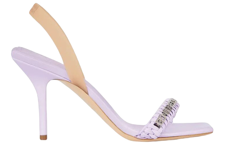 Order (Women) Givenchy G Chain Woven Leather Sandals 'Purple' BE306JE1DR-596