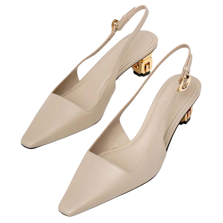 (W) Givenchy G Cube High Heels 'Beige Buckle' 圖 5