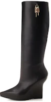 Buy (Women) Givenchy G Lock Knee-High Wedge Boot 'Black' BE702KE1M1-001