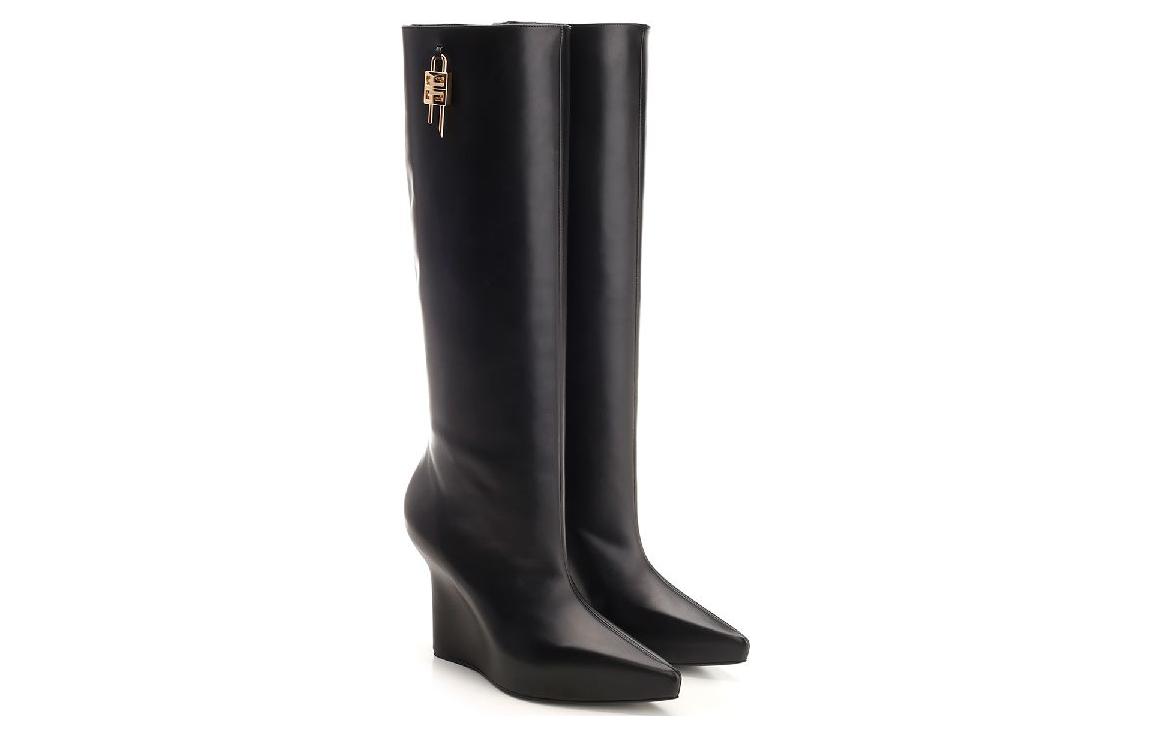 Lookbook (W) Givenchy G Lock Laarzen tot de Knie met Sleehak ''Zwart'' BE702KE1M1-001