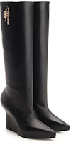 Lookbook (Women) Givenchy G Lock Knee-High Wedge Boot 'Black' BE702KE1M1-001