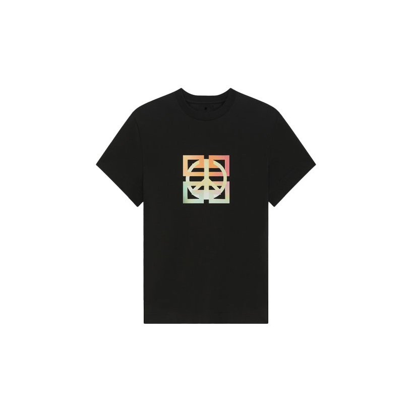 (Women) GIVENCHY Gradient Logo Print  T-Shirt Black BW707Z3Z9Y-001