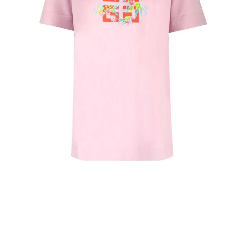 (Women) GIVENCHY Graphic Print Pink Short Sleeve Crewneck T-Shirt for Women. BW707Z3YK2-656 圖 4