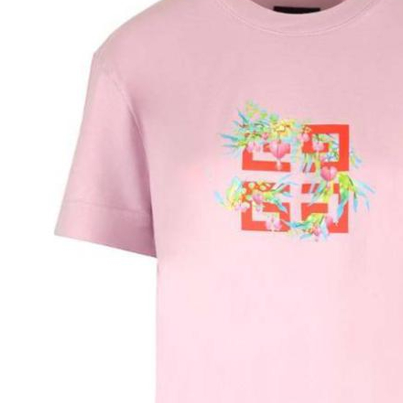 (Women) GIVENCHY Graphic Print Pink Short Sleeve Crewneck T-Shirt for Women. BW707Z3YK2-656 圖 5