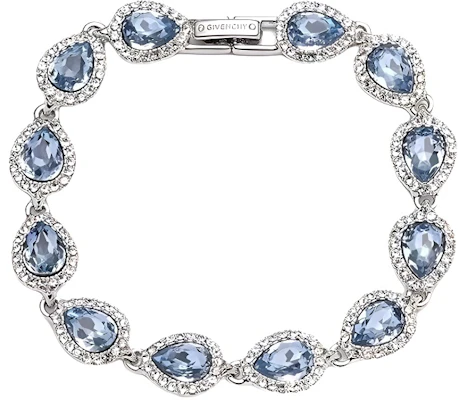 (Women) Givenchy Heartline Zinc Glass Crystal Bracelet Silver/Blue 60563264NYO Buy (Women) Givenchy Heartline Zinc Glass Crystal Bracelet Silver/Blue 60563264NYO
