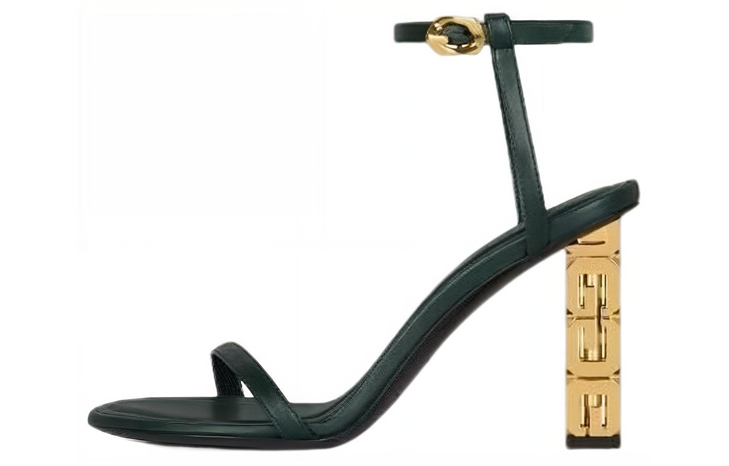 Buy 紀梵希 GIVENCHY 女款時尚綠色高跟涼拖