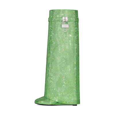(W) Givenchy Shark Lock Wide Fit Pant Boot 'Absynthe Green'