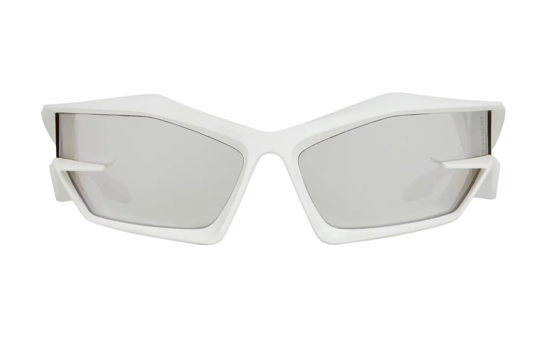 Order (W) Givenchy Cermin Mata Wanita Putih Logo Tepi Acetate Nylon Moden. GV40049U6921C