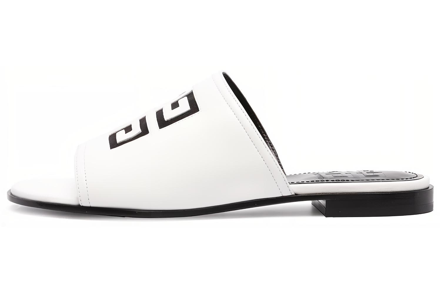 (W) Givenchy 4G Flat Mule Sandals 'White'