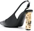 Shop (W) Givenchy Leder-Schnallen High-Top Sneaker ''Skulpturaler Absatz Schwarz'' BE402ME1Q0-001